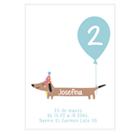 Invitación Salchicha Mod 1 Pers